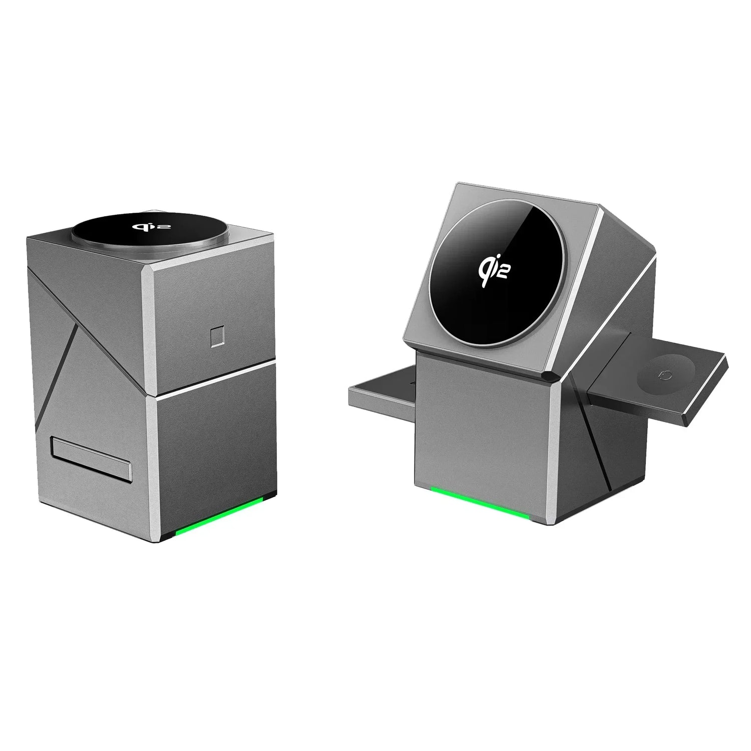 Exclucive 3 in 1 Wireless Charger with Auto-Rotating Phone Dock - Voltix