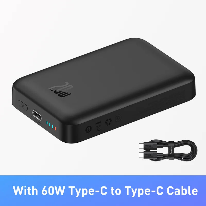 BASEUS Magsafe Power Bank - Wireless & Wired Charging - Voltix