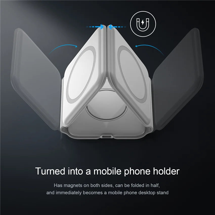 Adjustable 3-in-1 Wireless Charging Station with 360° Rotation - Voltix