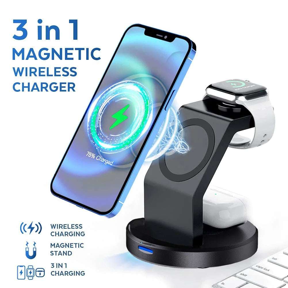 Magnetic 3 in 1 Wireless Charging Station - Voltix