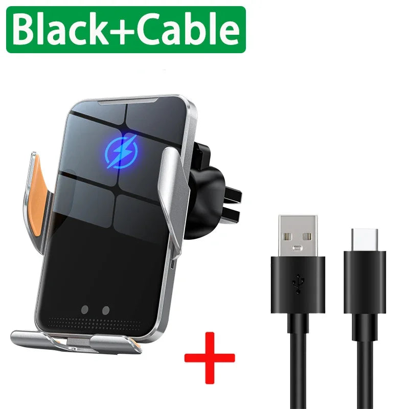 Car Wireless Charger with Automatic Clamps & Fast Charging - Voltix