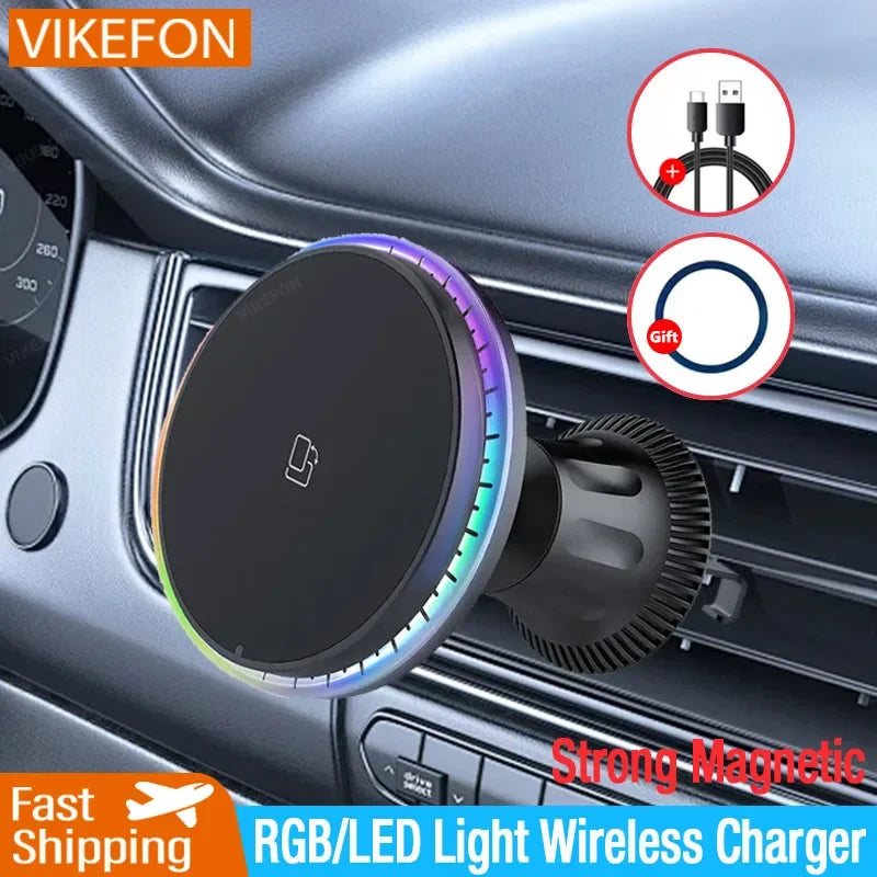 Magnetic Wireless Car Charger & Mount - Voltix