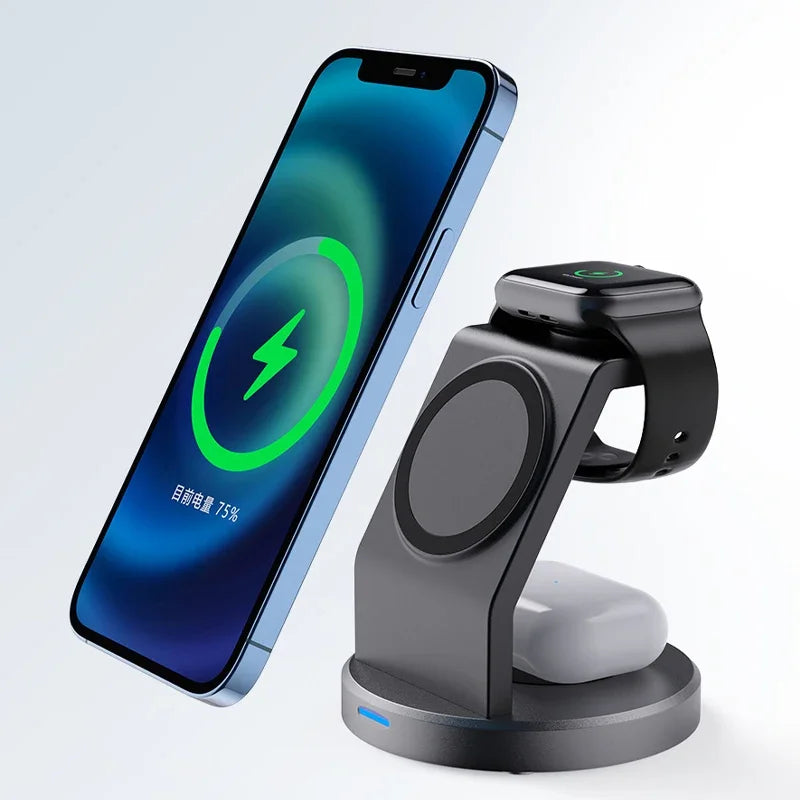 Magnetic 3 in 1 Wireless Charging Station - Voltix