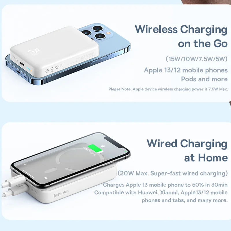 BASEUS Magsafe Power Bank - Wireless & Wired Charging - Voltix