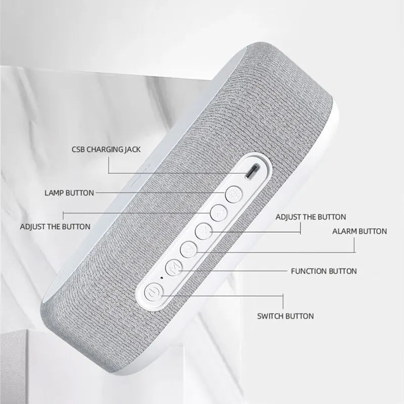 Alarm Clock with Wireless Charging Dock & LED Light - Voltix