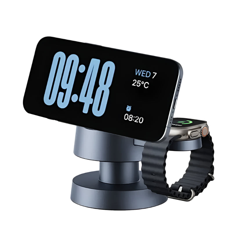 4-in-1 Wireless Charger with Aesthetic Design and Mushroom Night Light - Voltix