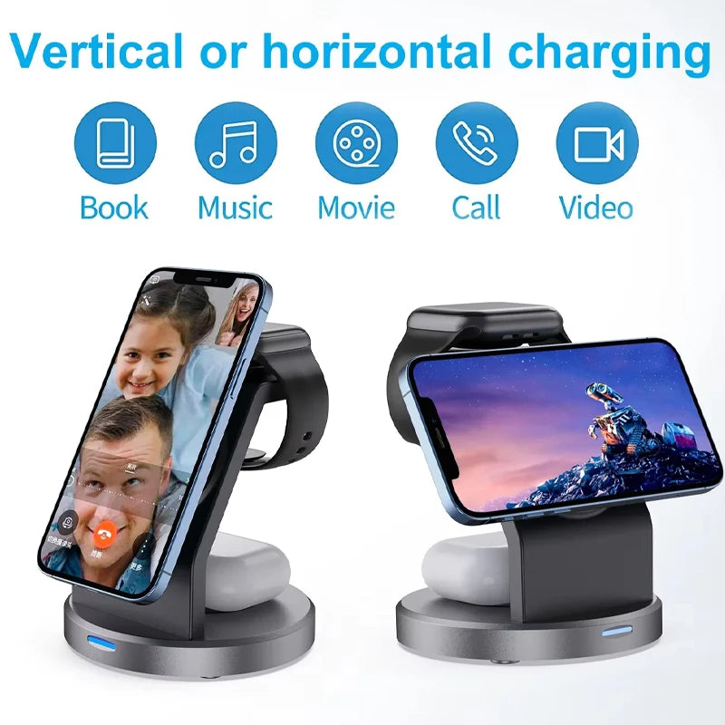 Magnetic 3 in 1 Wireless Charging Station - Voltix