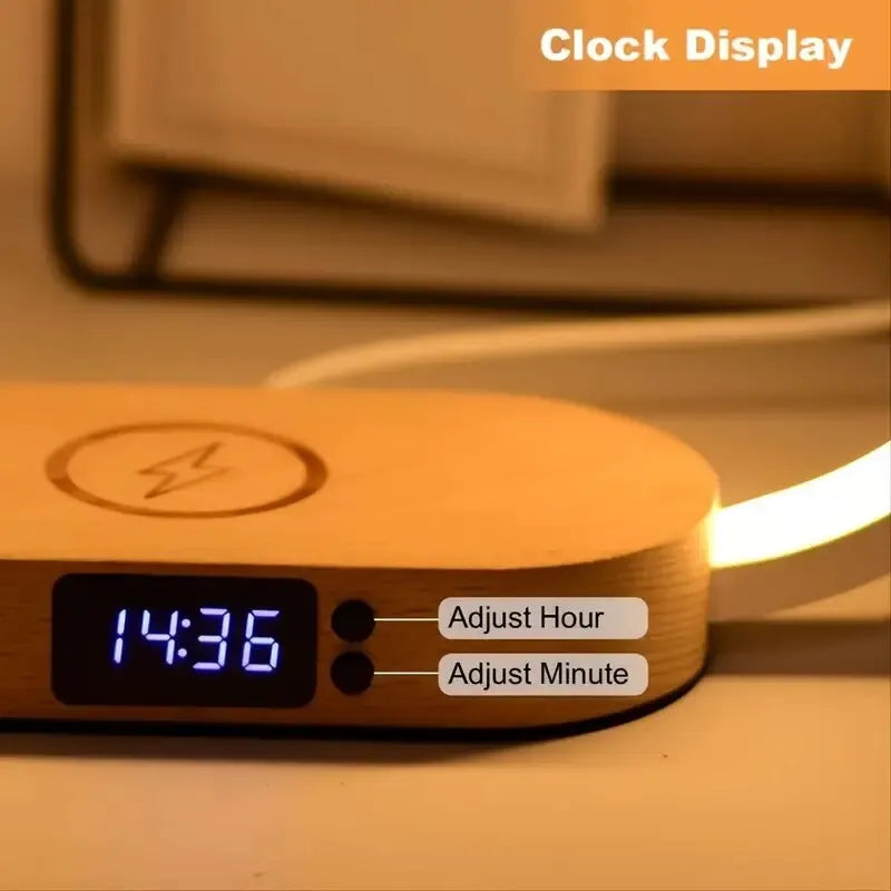 Charging Stand with LED Light & Digital Clock - Voltix