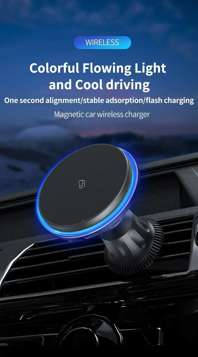 Magnetic Wireless Car Charger & Mount - Voltix